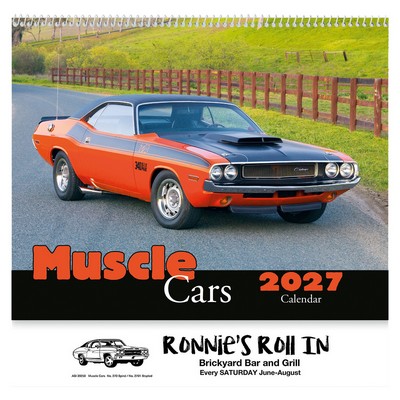 Muscle Cars Wall Calendar: 2027 Spiral Bound